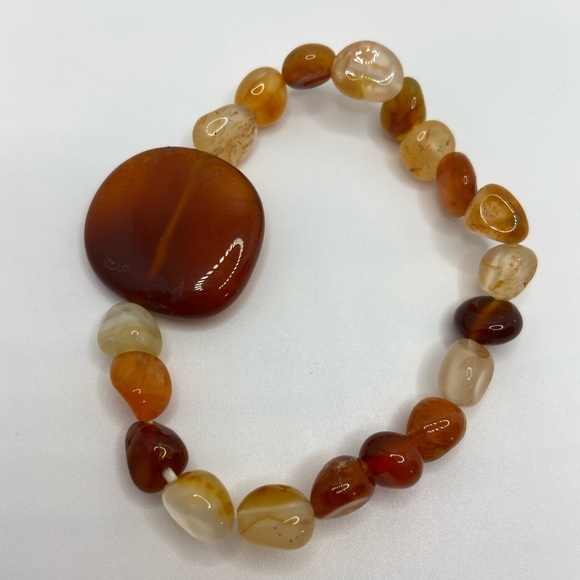 Joy Orange Stone Elastic Bracelet - Picture 2 of 3